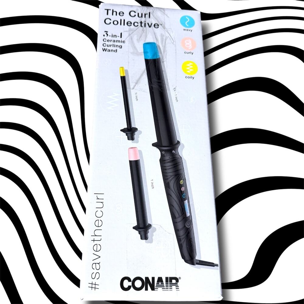 •NEW• CONAIR THE CURL COLLECTIVE • 3 Sizes curly, wavy, or coily hair • Open Box